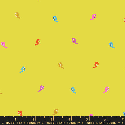 Washi Plus Roll With It in Citron RS1101 15 - Ruby Star Society Sold by the Half Yard